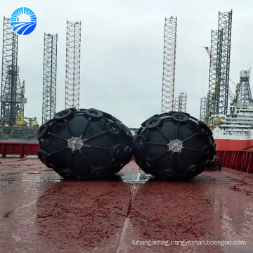 Pneumatic Rubber Used Yokohama Fenders With Tyre-Chain Net